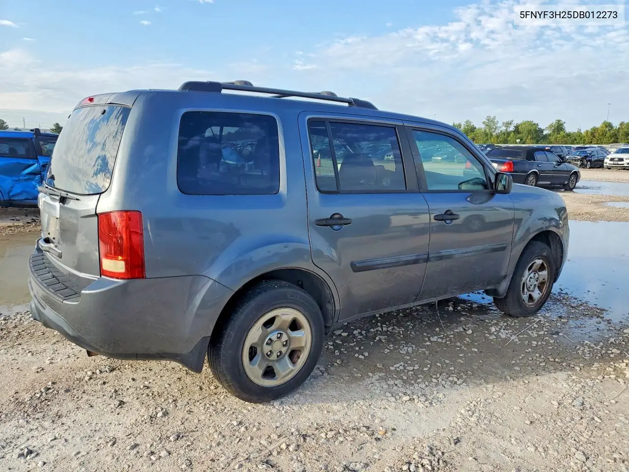 2013 HONDA PILOT VIN 5FNYF3H25DB012273 — фото 3