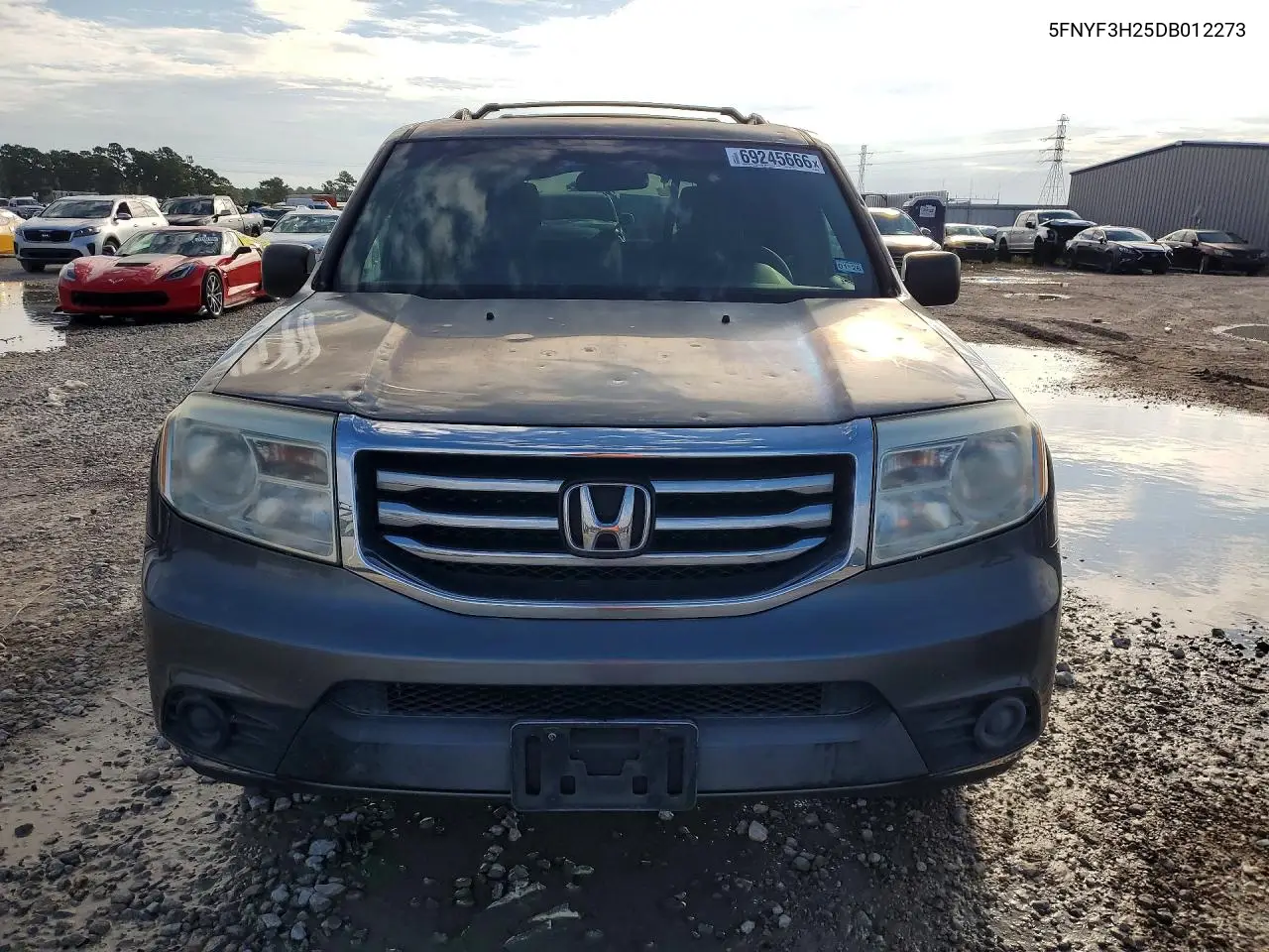 2013 HONDA PILOT VIN 5FNYF3H25DB012273 — фото 5