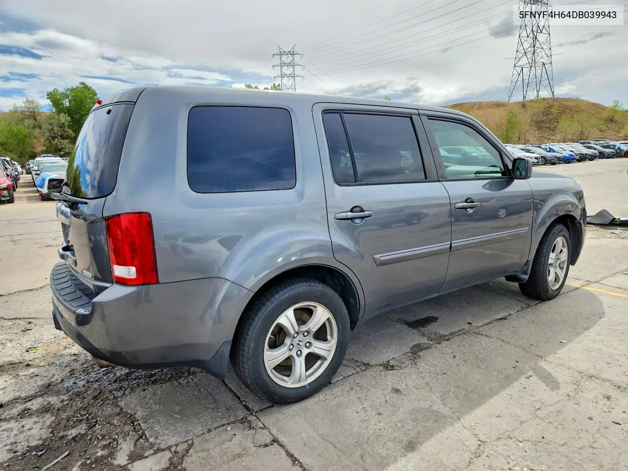 2013 HONDA PILOT VIN 5FNYF4H64DB039943 — фото 3