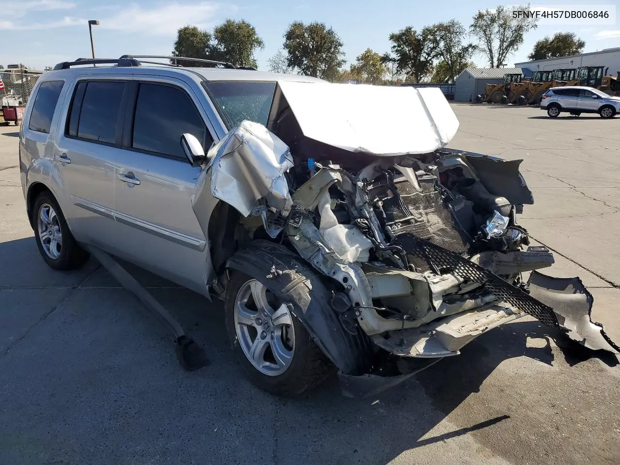 2013 HONDA PILOT VIN 5FNYF4H57DB006846 — фото 4