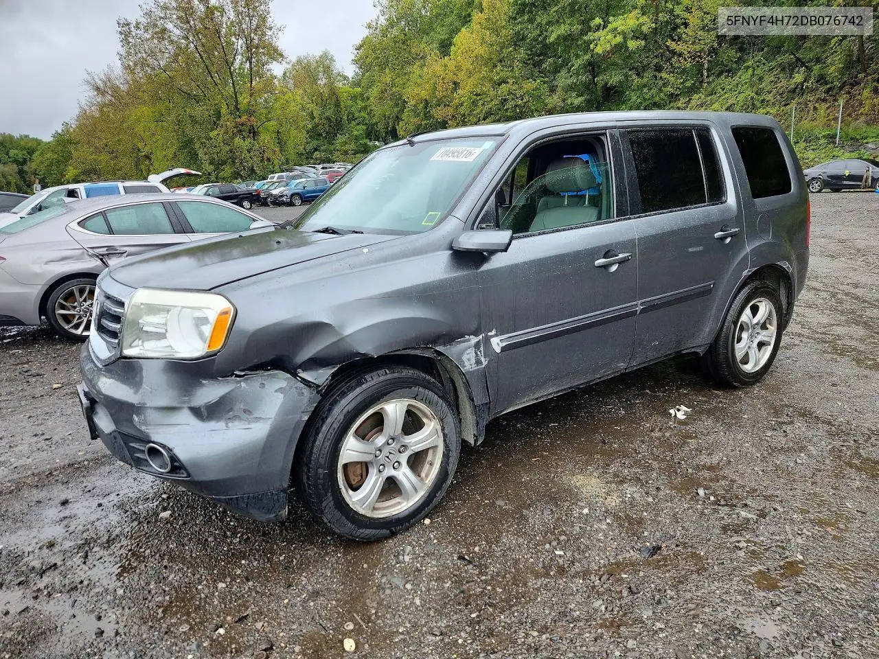 HONDA PILOT 2013, VIN 5FNYF4H72DB076742