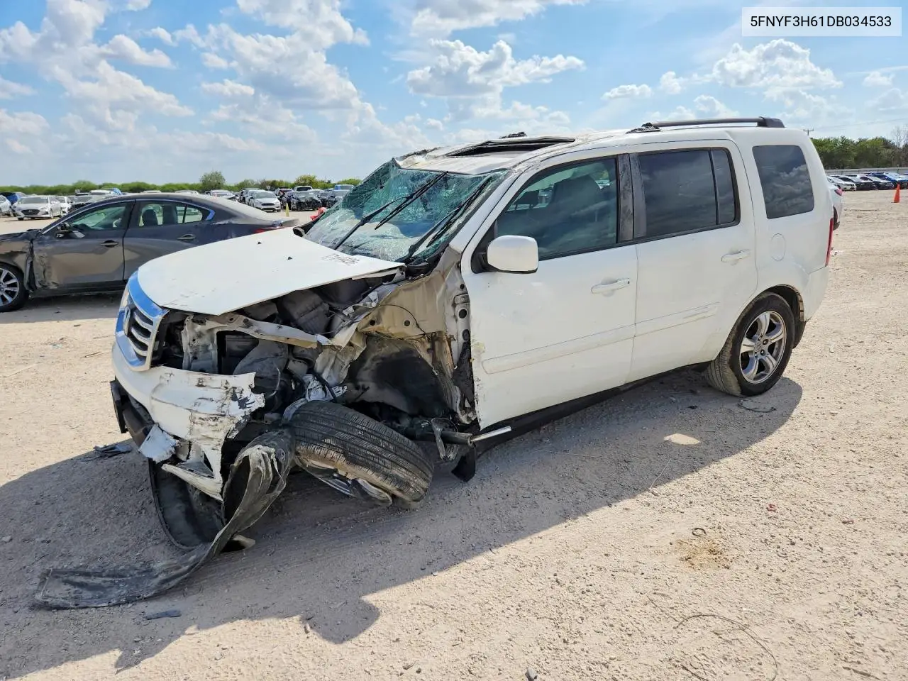 HONDA PILOT 2013, VIN 5FNYF3H61DB034533
