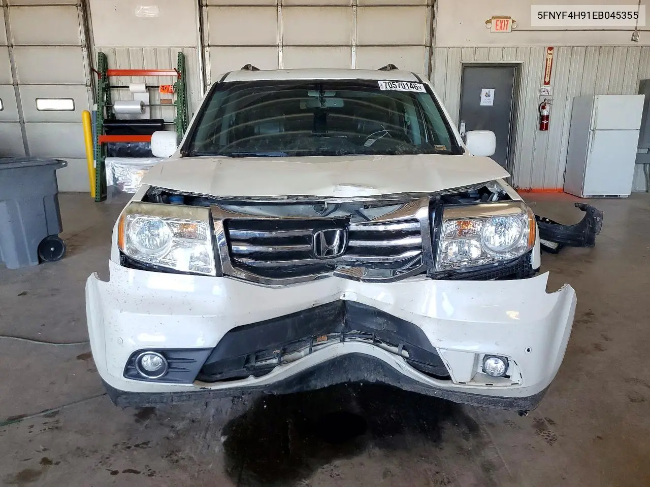 2014 HONDA PILOT VIN 5FNYF4H91EB045355 — фото 5