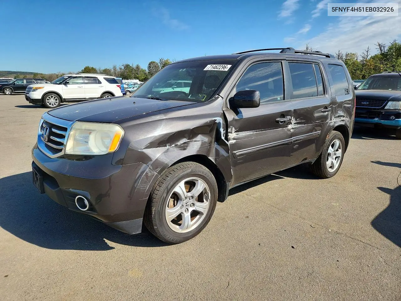 HONDA PILOT 2014, VIN 5FNYF4H51EB032926