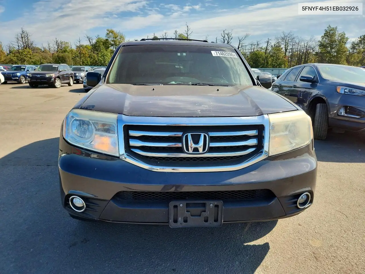 2014 HONDA PILOT VIN 5FNYF4H51EB032926 — фото 5