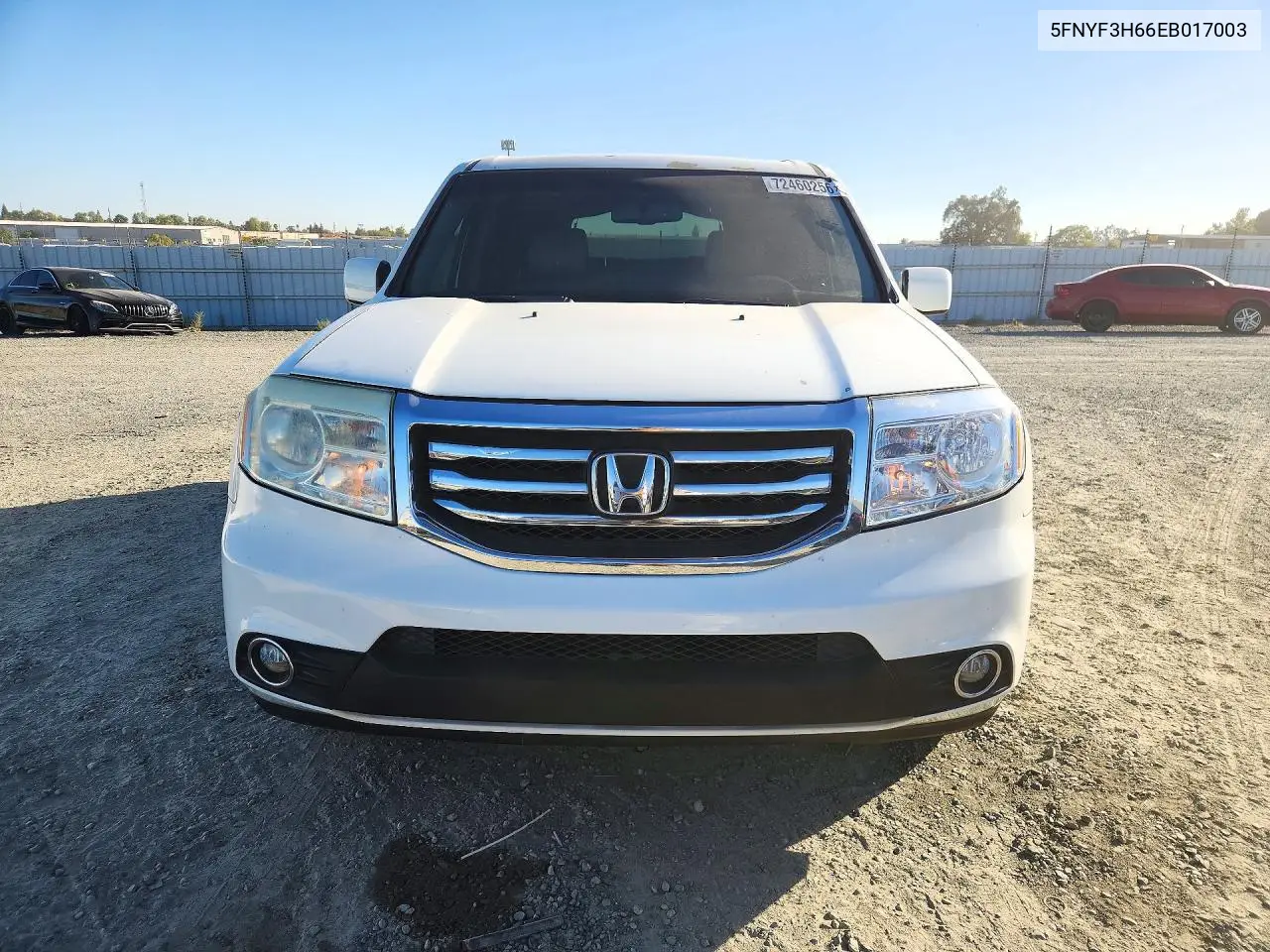 2014 HONDA PILOT VIN 5FNYF3H66EB017003 — фото 5