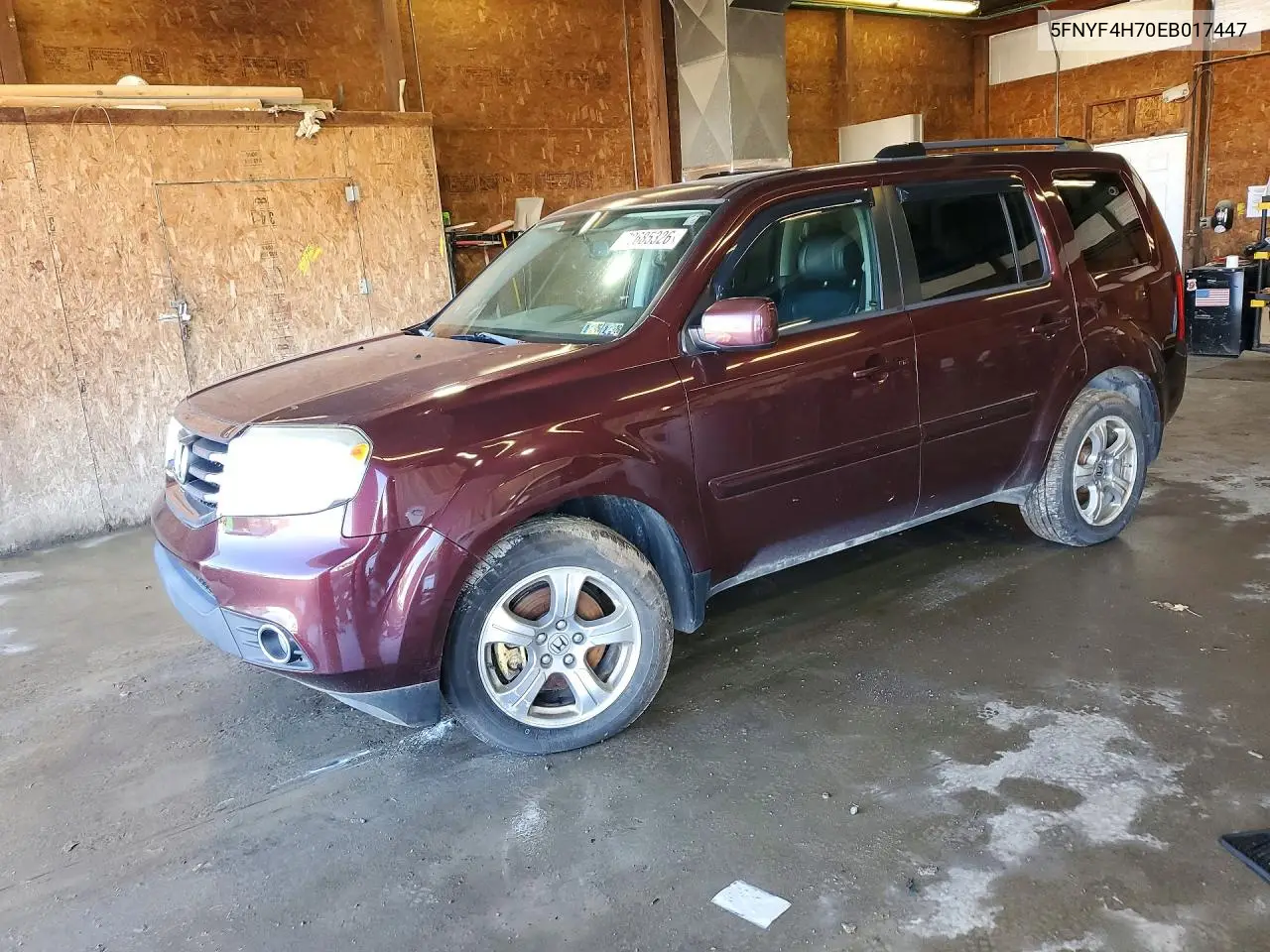 HONDA PILOT 2014, VIN 5FNYF4H70EB017447