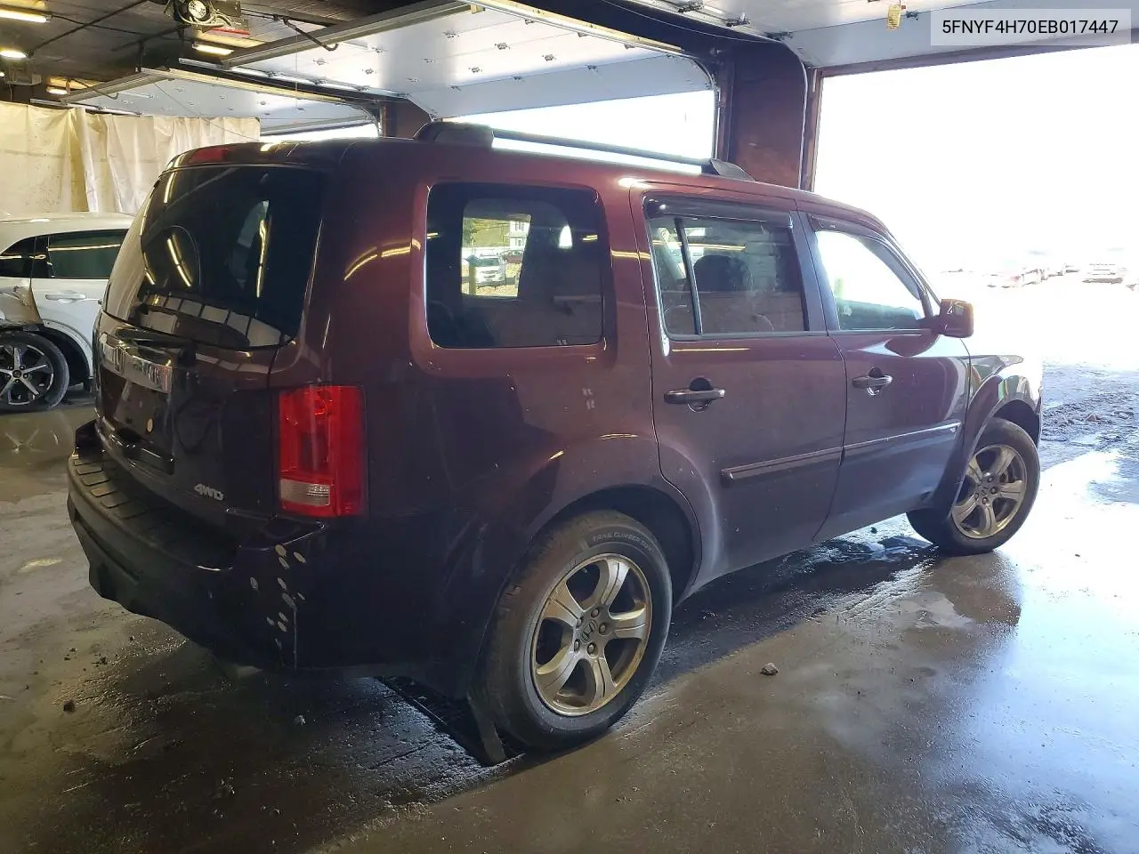 2014 HONDA PILOT VIN 5FNYF4H70EB017447 — фото 3