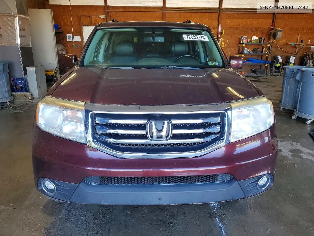 2014 HONDA PILOT VIN 5FNYF4H70EB017447 — фото 5