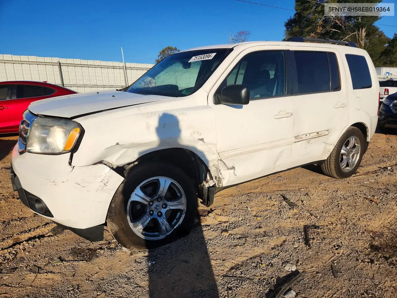 HONDA PILOT 2014, VIN 5FNYF4H58EB019364