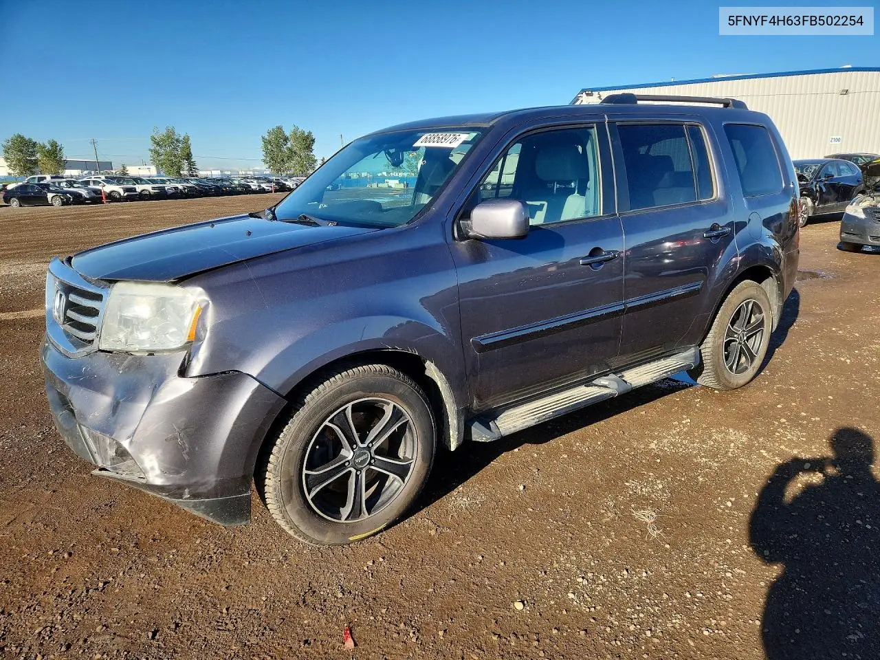 HONDA PILOT 2015, VIN 5FNYF4H63FB502254