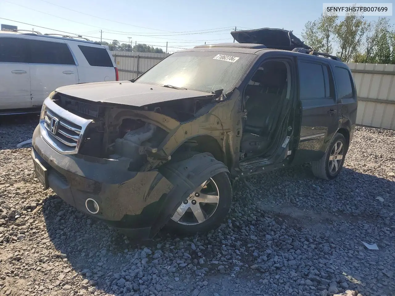HONDA PILOT 2015, VIN 5FNYF3H9XFB007487