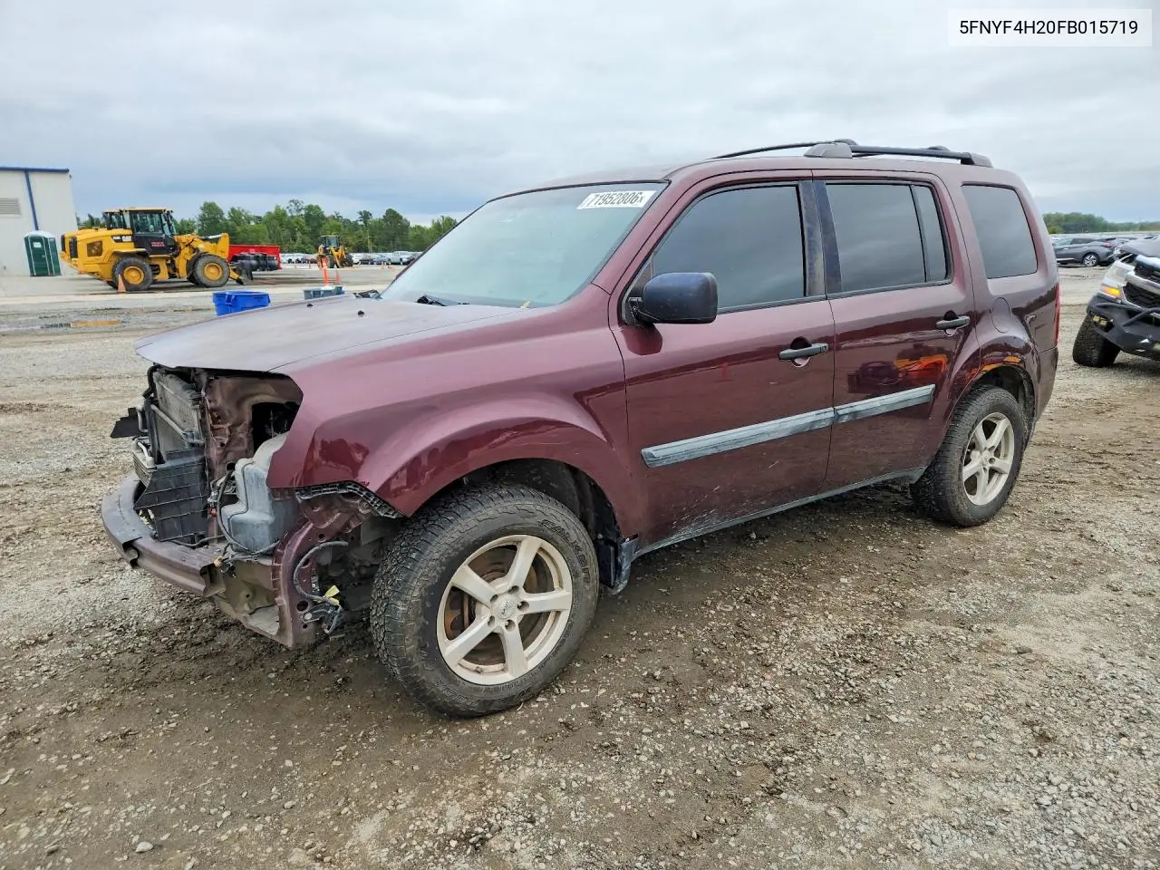 HONDA PILOT 2015, VIN 5FNYF4H20FB015719