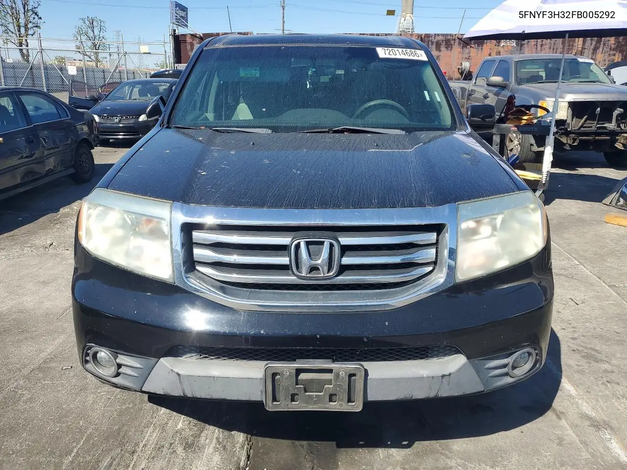 2015 HONDA PILOT VIN 5FNYF3H32FB005292 — фото 5