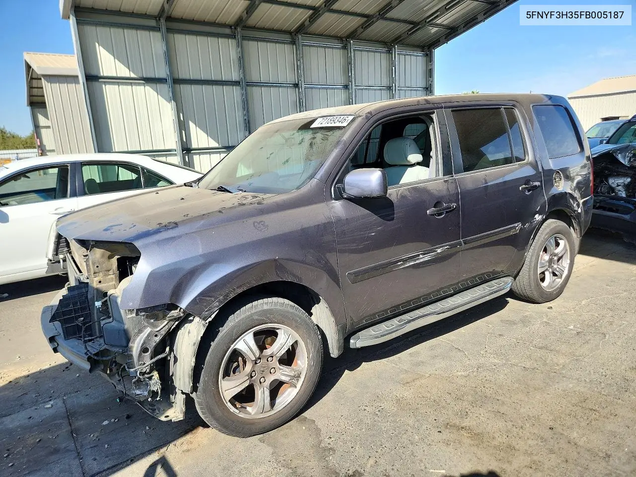 HONDA PILOT 2015, VIN 5FNYF3H35FB005187