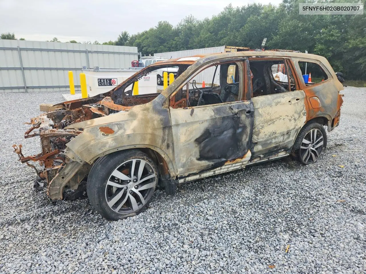 HONDA PILOT 2016, VIN 5FNYF6H02GB020707