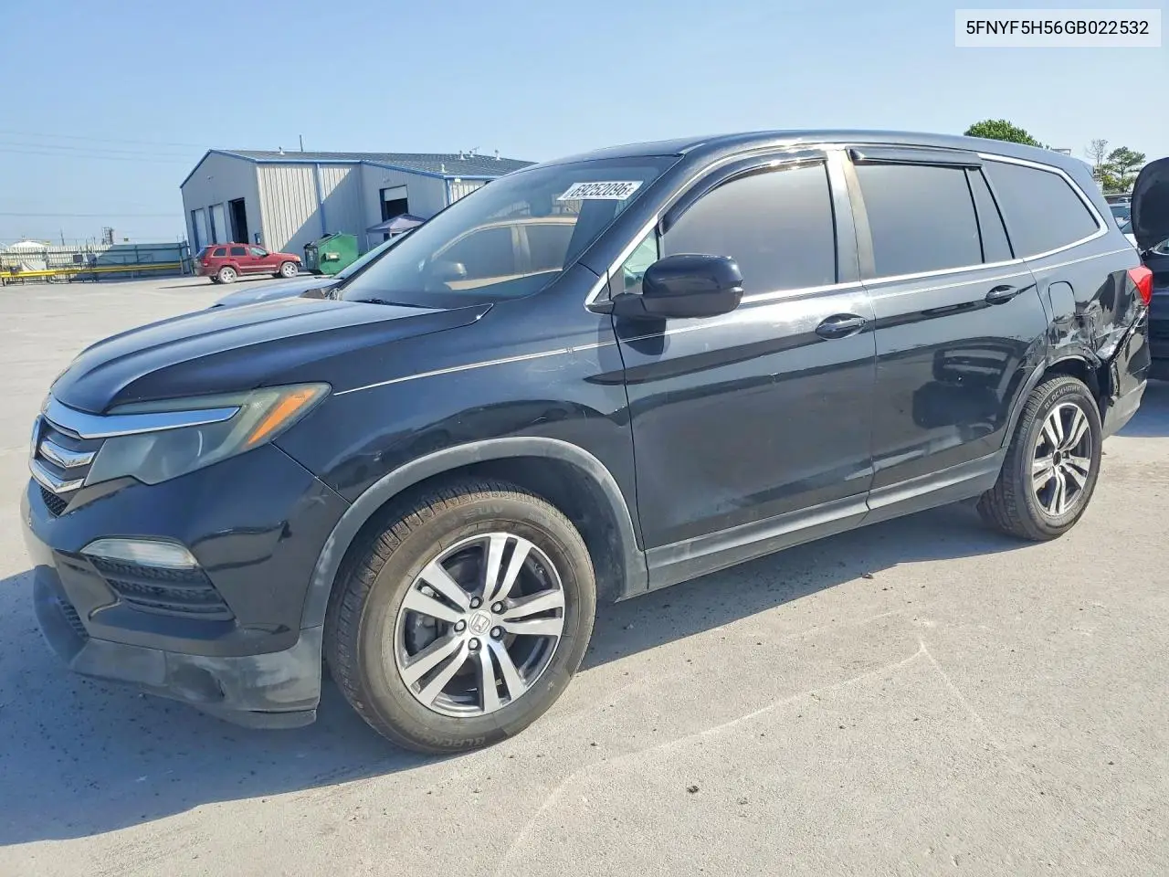 HONDA PILOT 2016, VIN 5FNYF5H56GB022532