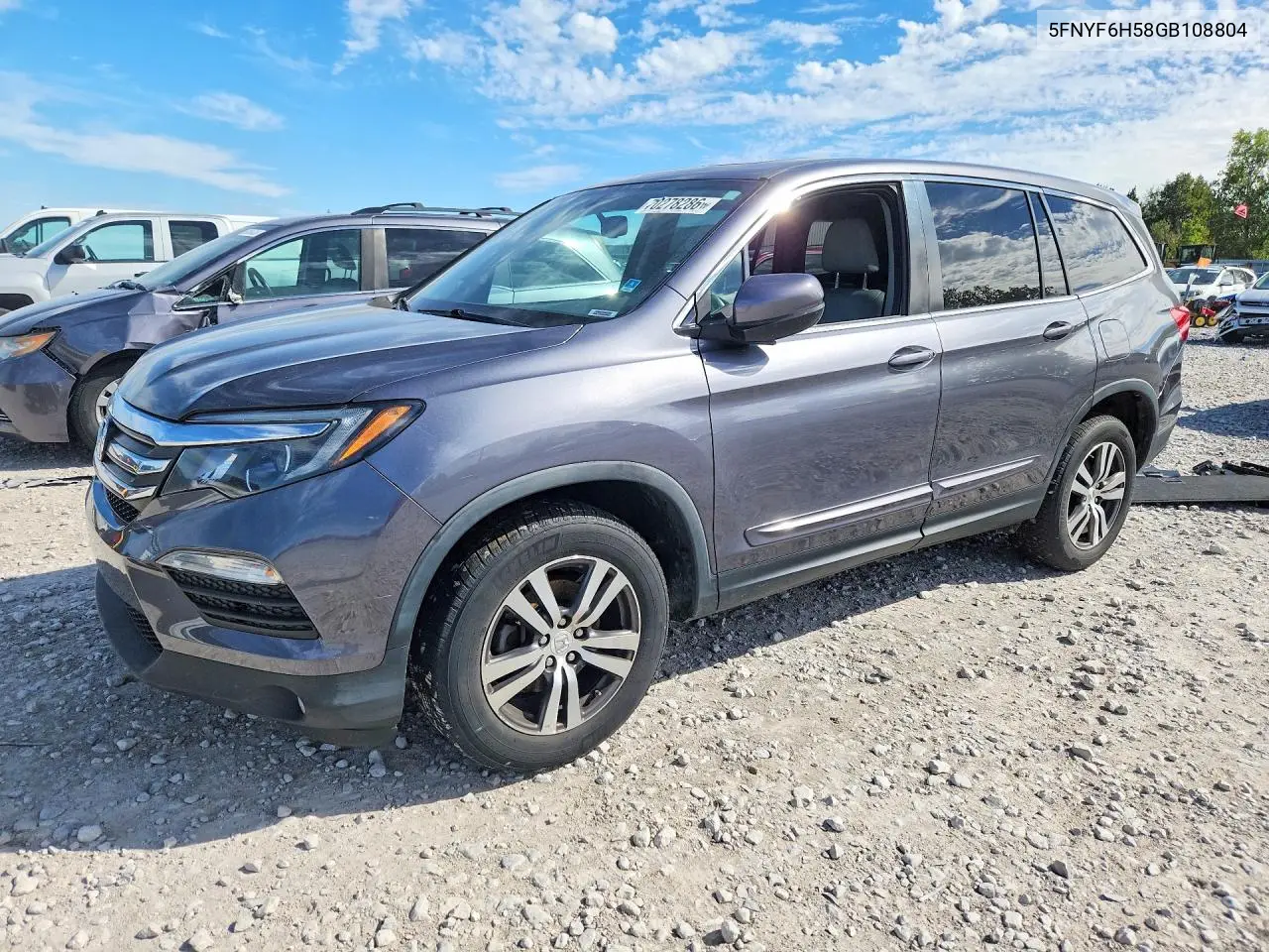 HONDA PILOT 2016, VIN 5FNYF6H58GB108804