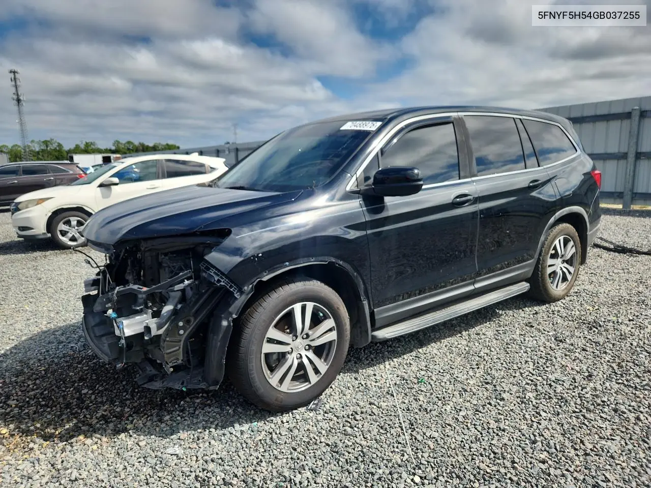 HONDA PILOT 2016, VIN 5FNYF5H54GB037255