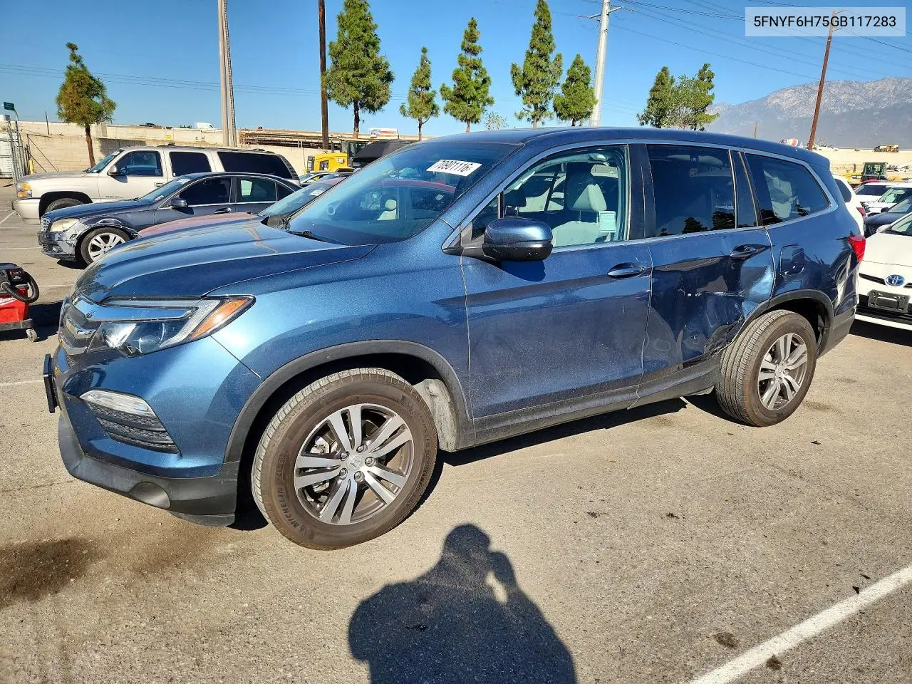 HONDA PILOT 2016, VIN 5FNYF6H75GB117283