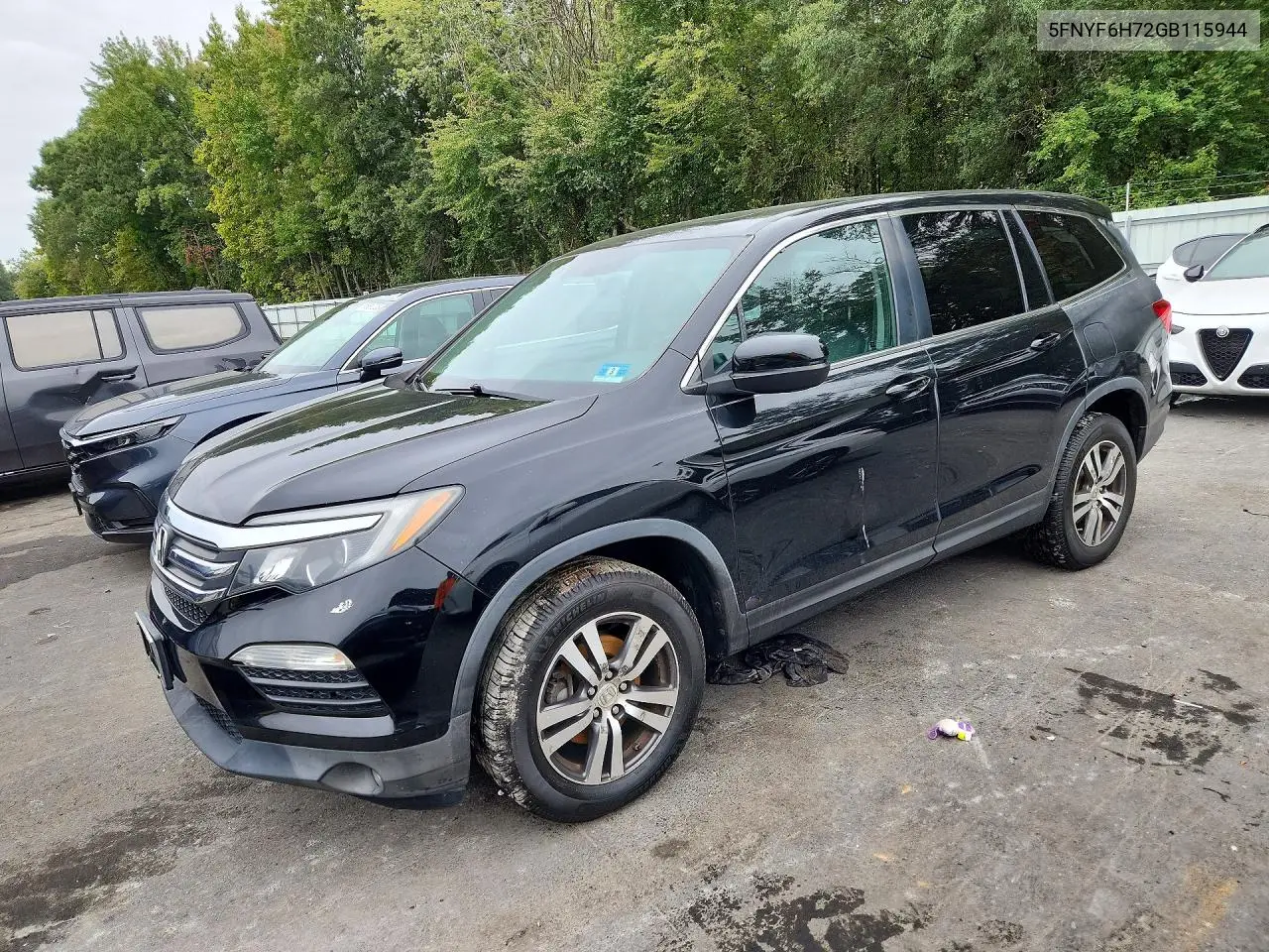HONDA PILOT 2016, VIN 5FNYF6H72GB115944