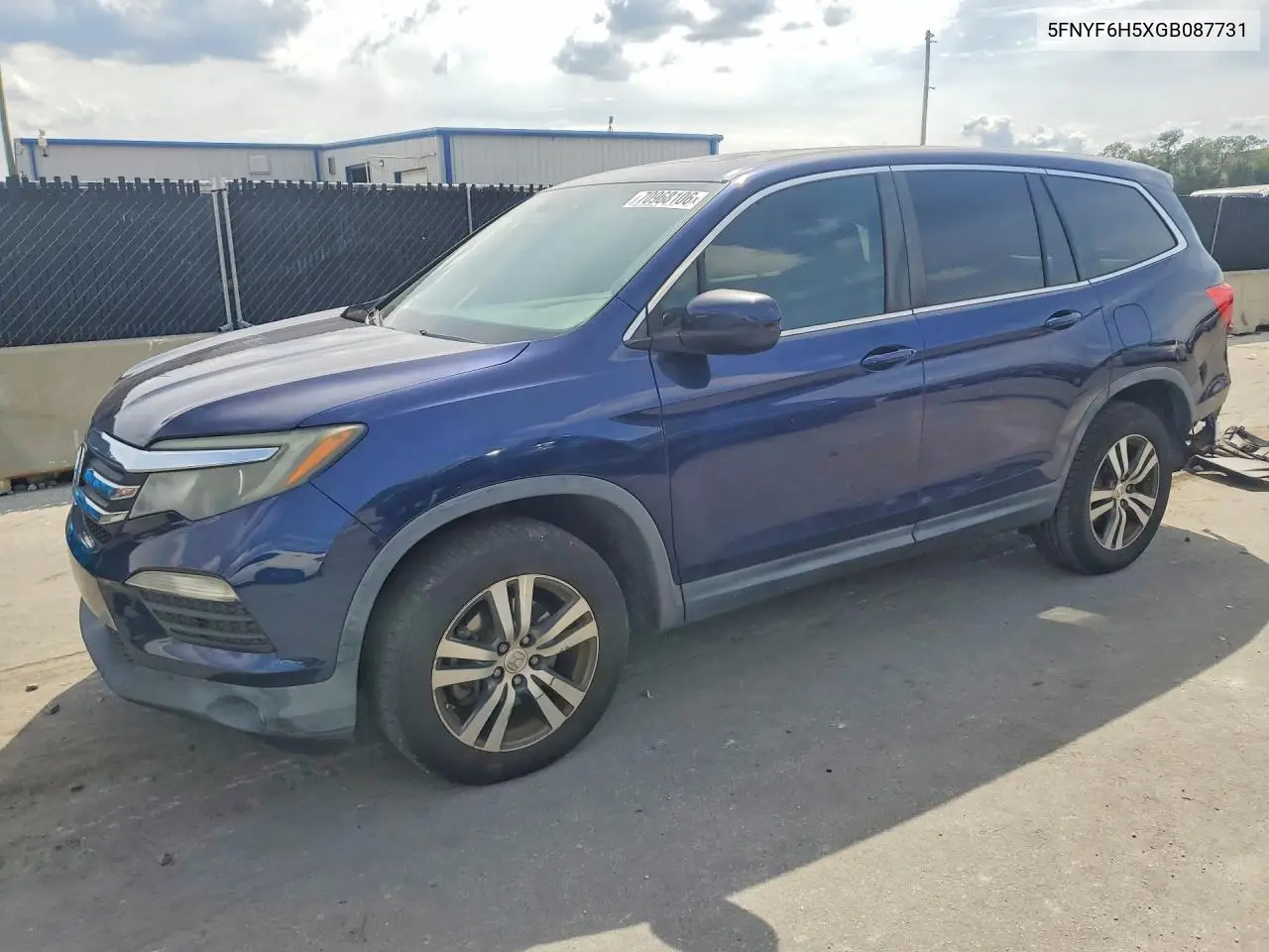 HONDA PILOT 2016, VIN 5FNYF6H5XGB087731