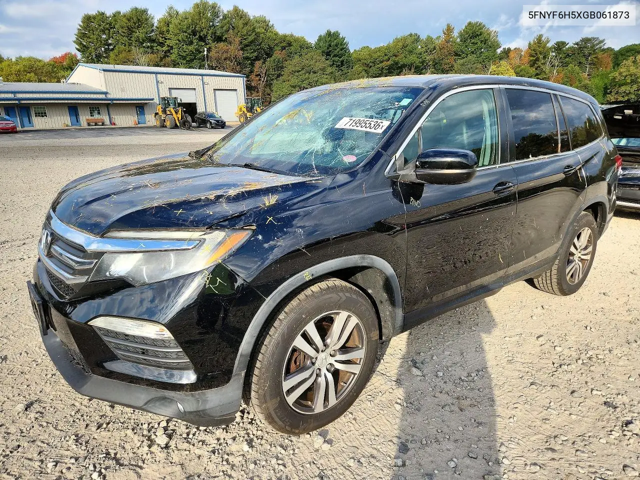 HONDA PILOT 2016, VIN 5FNYF6H5XGB061873