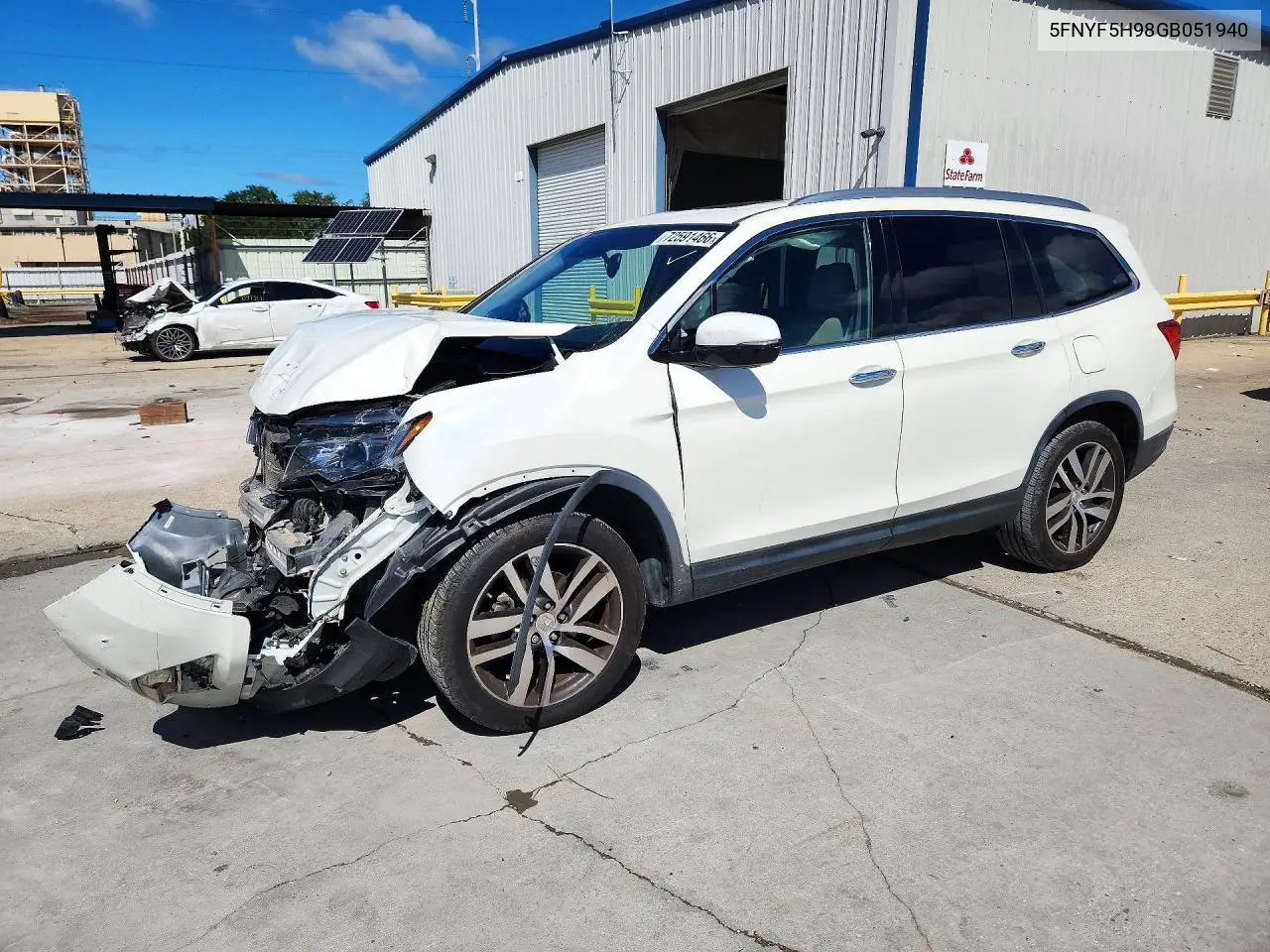 HONDA PILOT 2016, VIN 5FNYF5H98GB051940