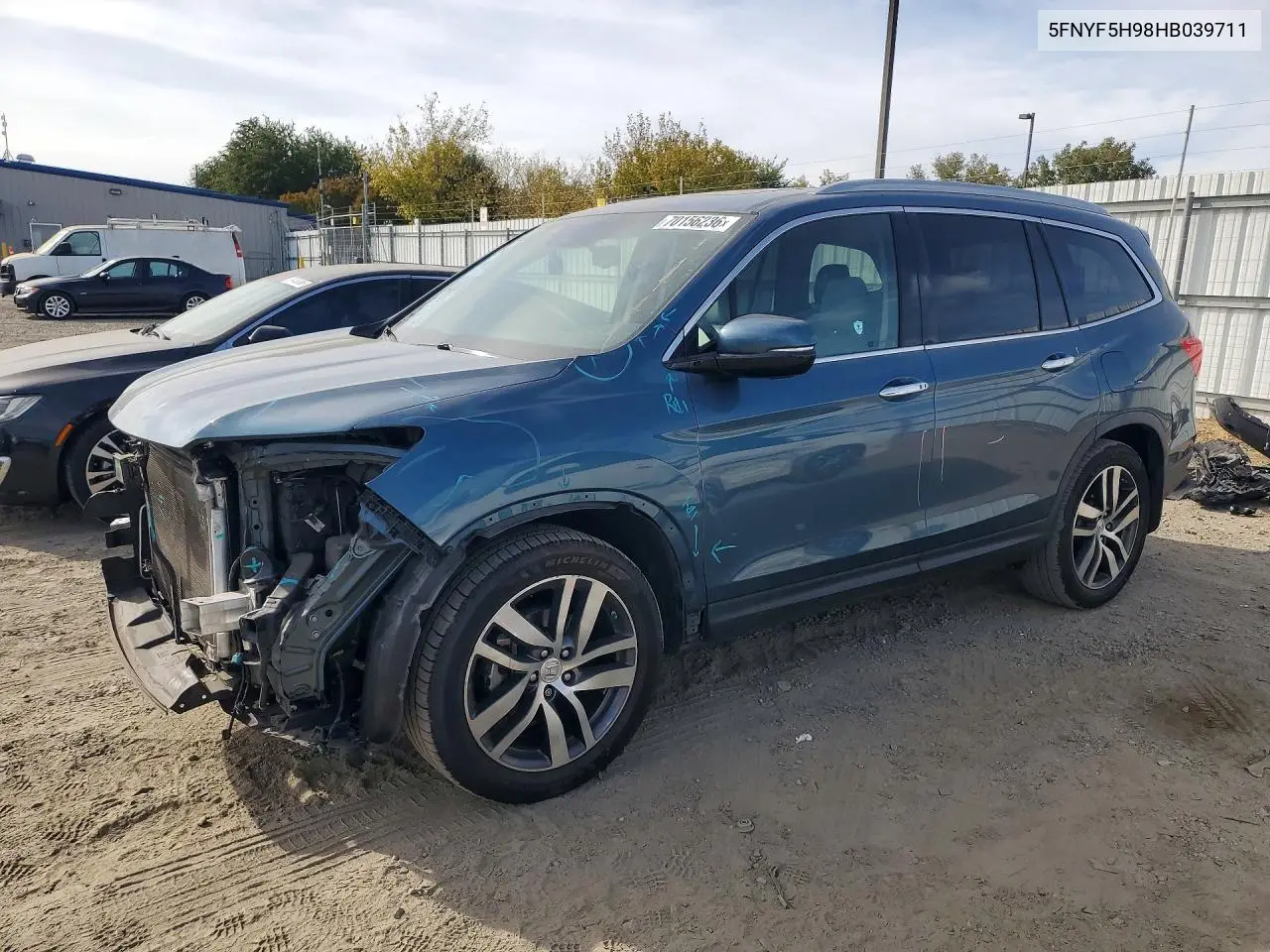 HONDA PILOT 2017, VIN 5FNYF5H98HB039711