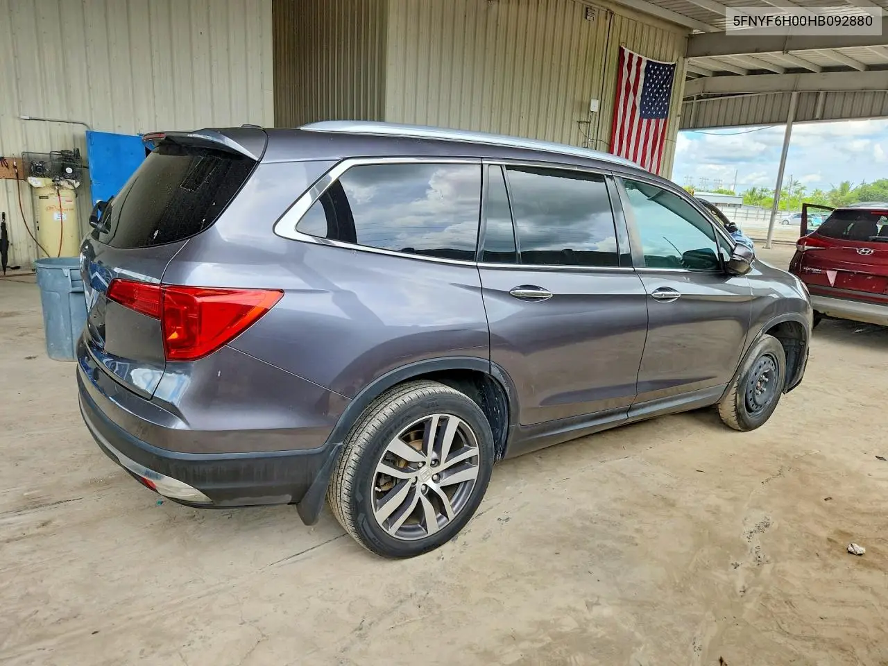 2017 HONDA PILOT VIN 5FNYF6H00HB092880 — фото 3