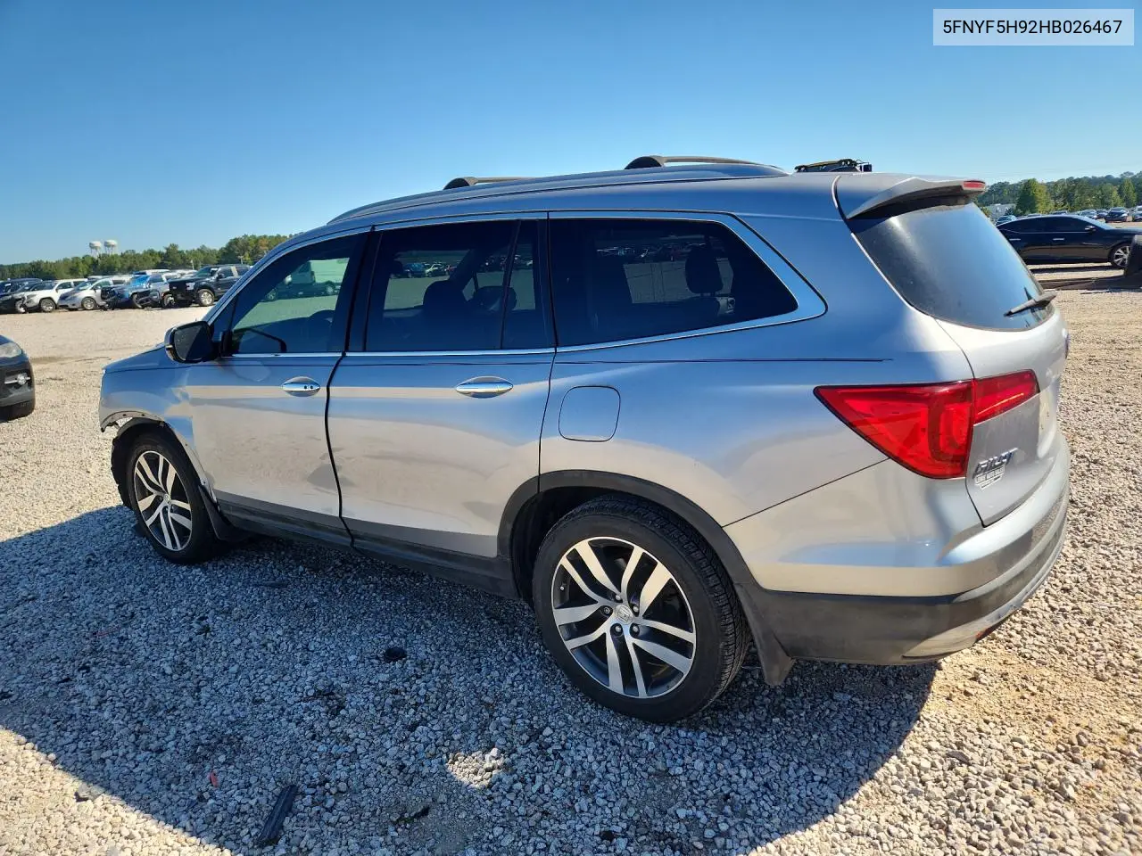 2017 HONDA PILOT VIN 5FNYF5H92HB026467 — фото 2