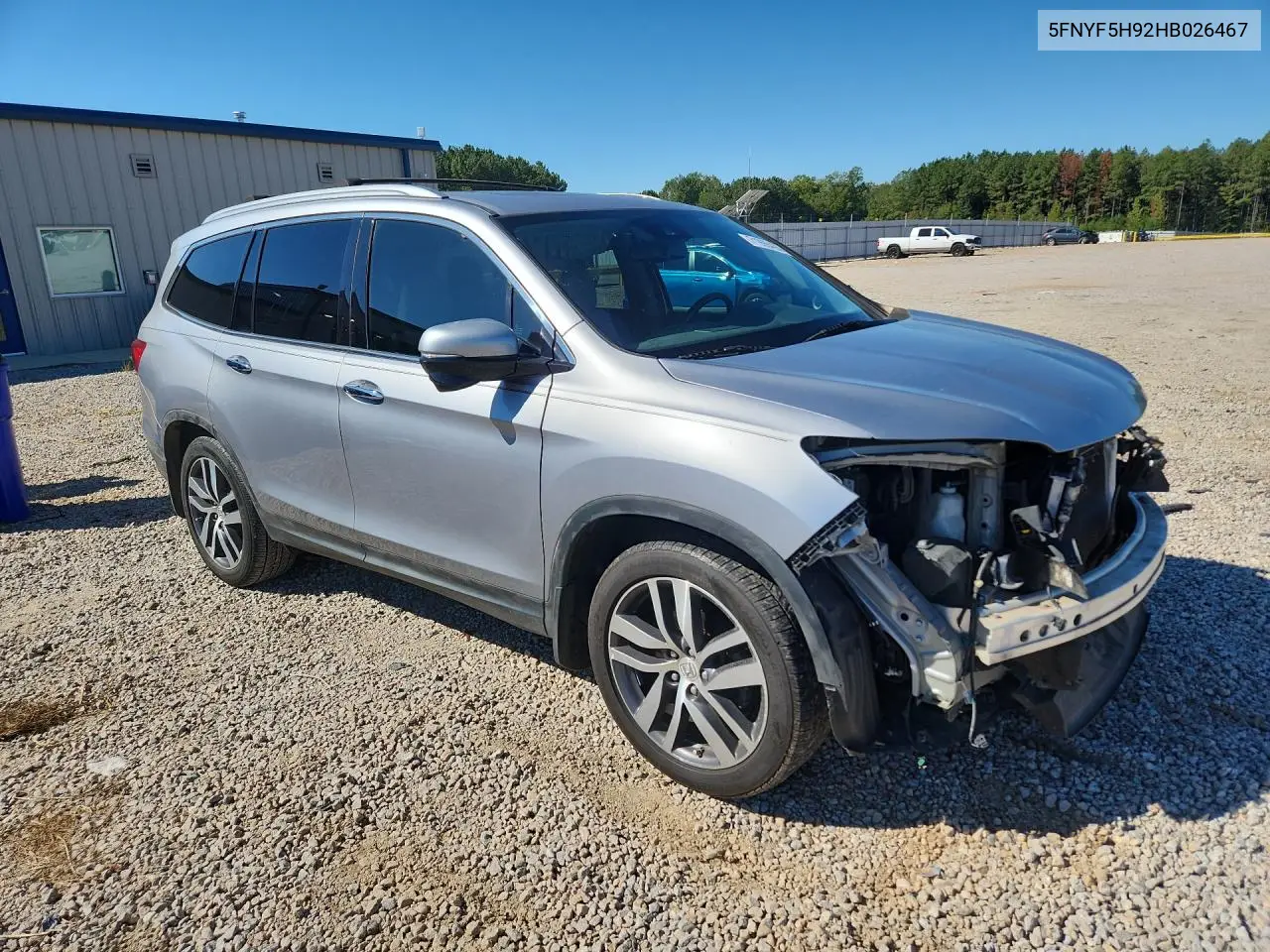 2017 HONDA PILOT VIN 5FNYF5H92HB026467 — фото 4
