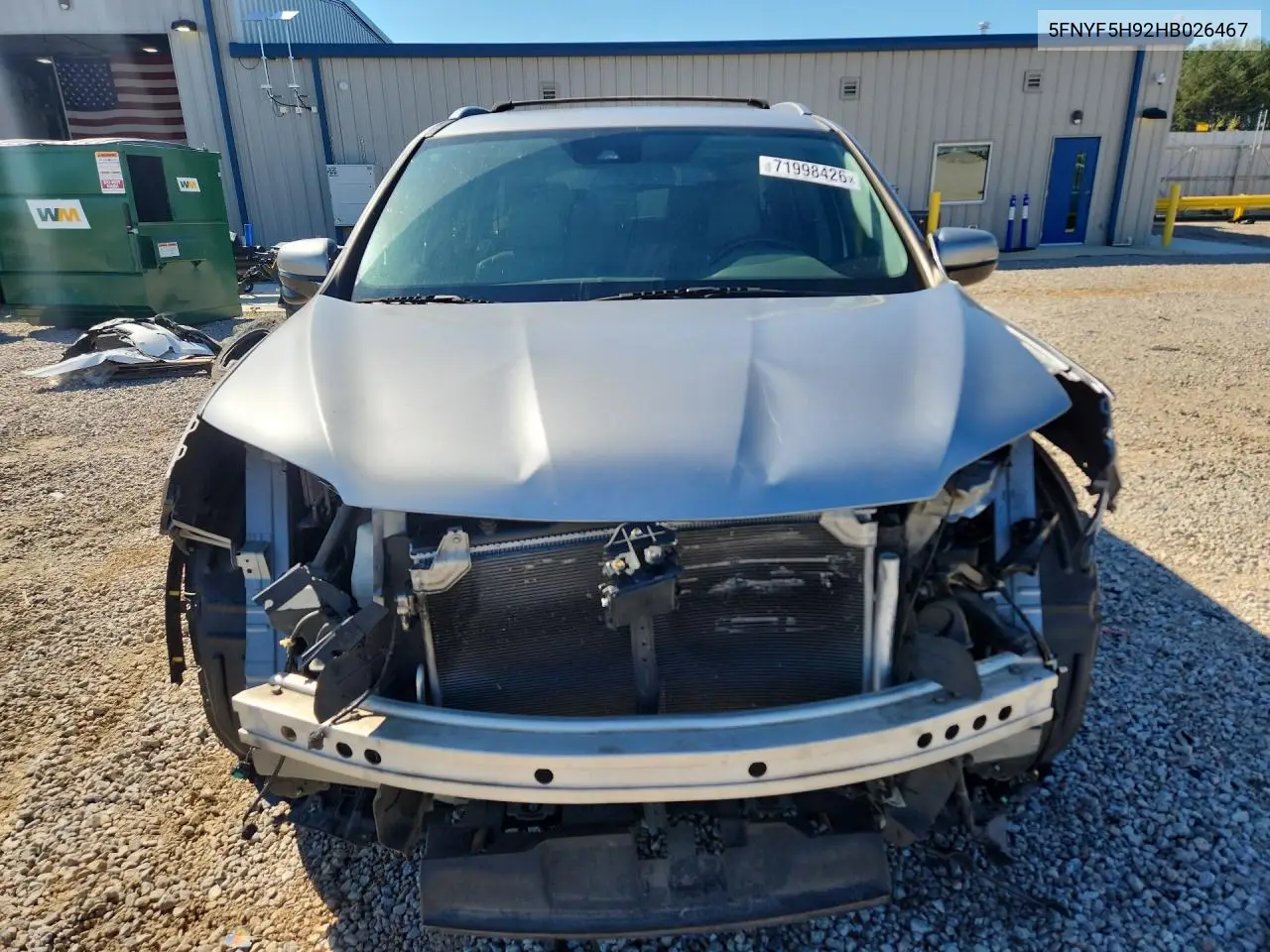2017 HONDA PILOT VIN 5FNYF5H92HB026467 — фото 5