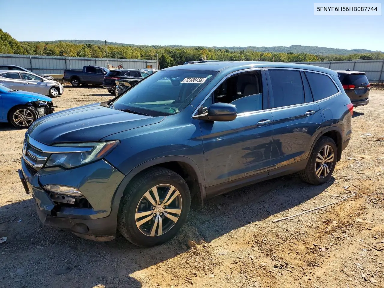 HONDA PILOT 2017, VIN 5FNYF6H56HB087744