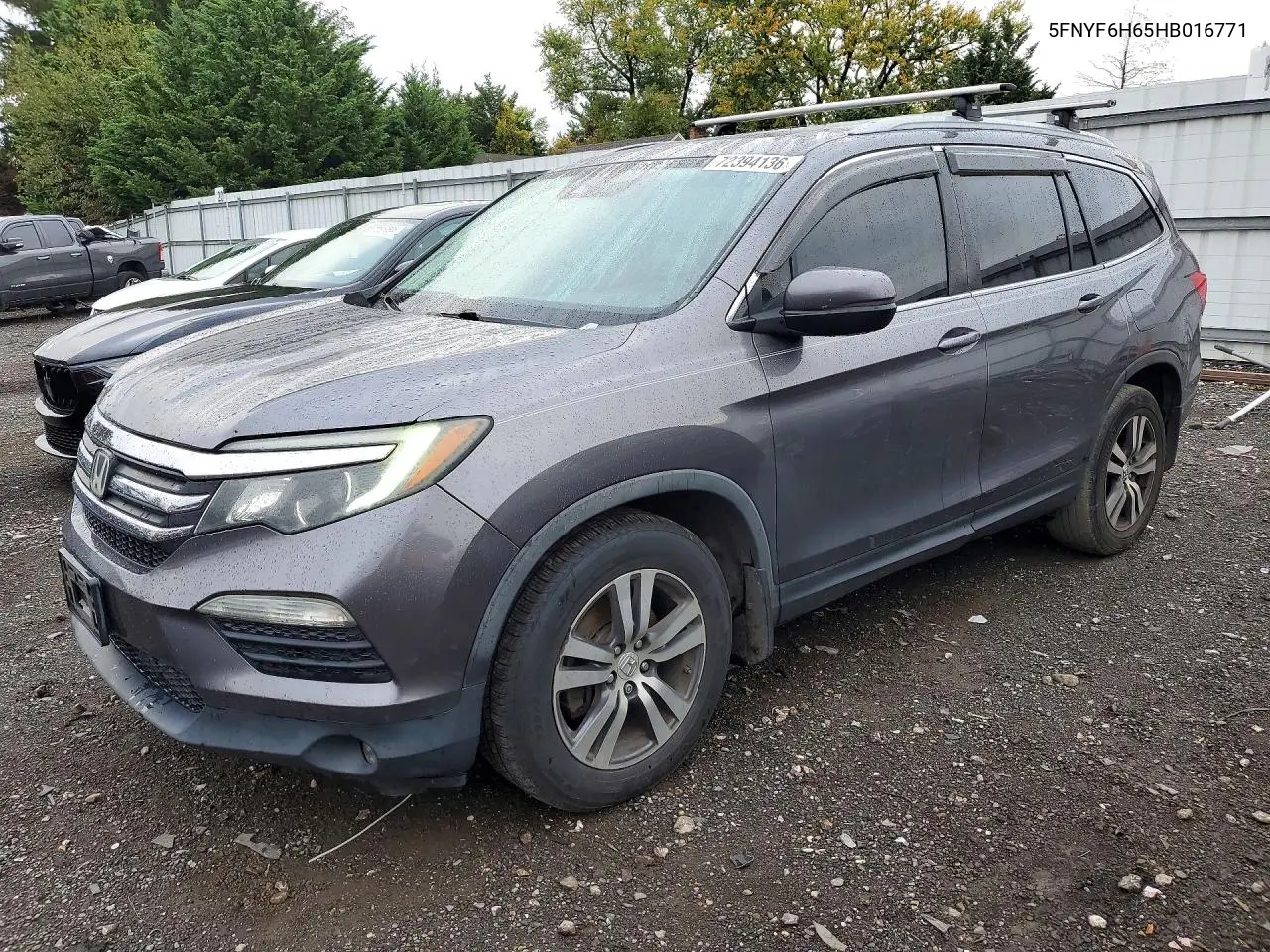 HONDA PILOT 2017, VIN 5FNYF6H65HB016771