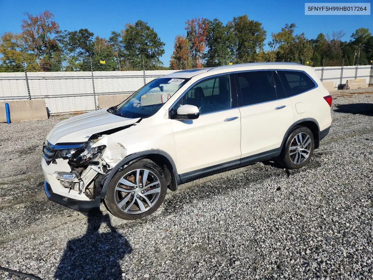 HONDA PILOT 2017, VIN 5FNYF5H99HB017264