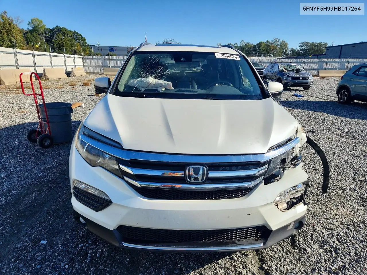 2017 HONDA PILOT VIN 5FNYF5H99HB017264 — фото 5