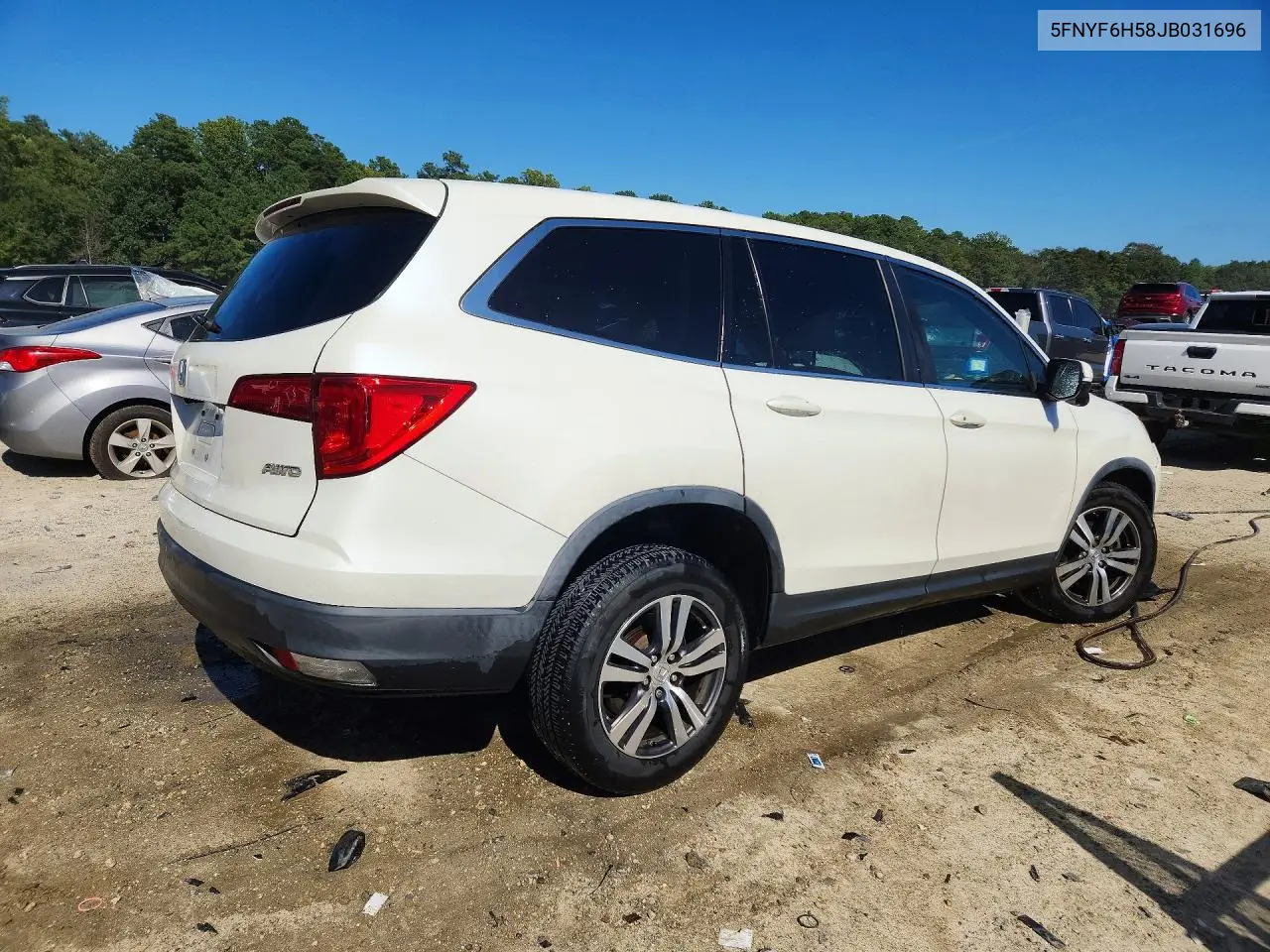 2018 HONDA PILOT VIN 5FNYF6H58JB031696 — фото 3