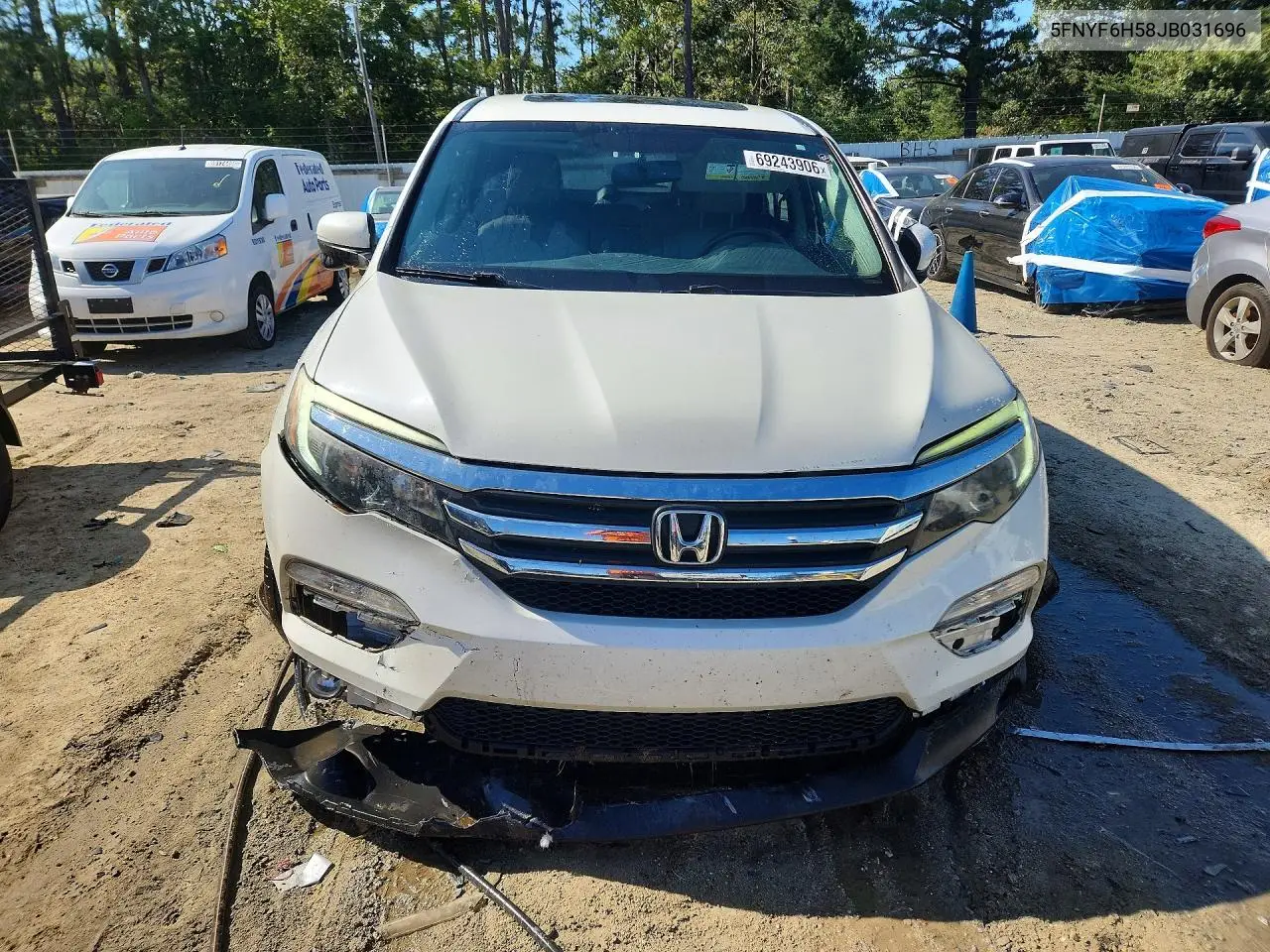 2018 HONDA PILOT VIN 5FNYF6H58JB031696 — фото 5