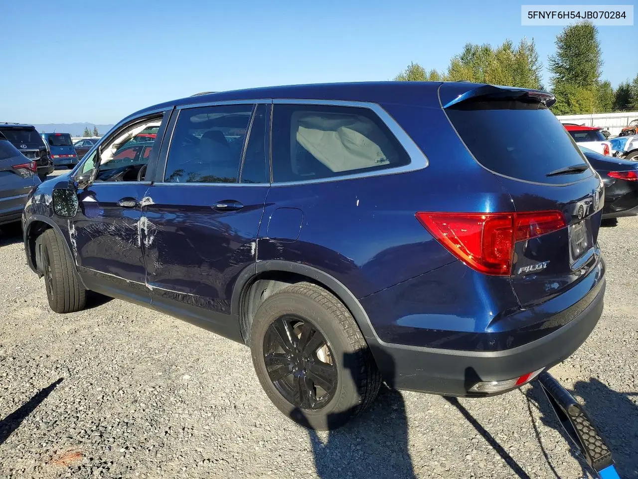 2018 HONDA PILOT VIN 5FNYF6H54JB070284 — фото 2