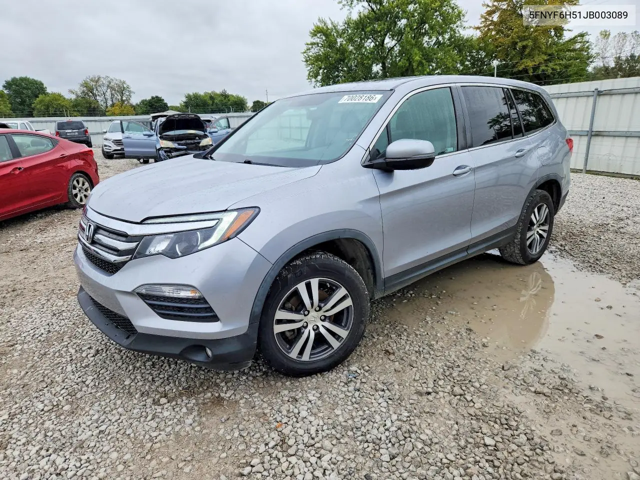 HONDA PILOT 2018, VIN 5FNYF6H51JB003089