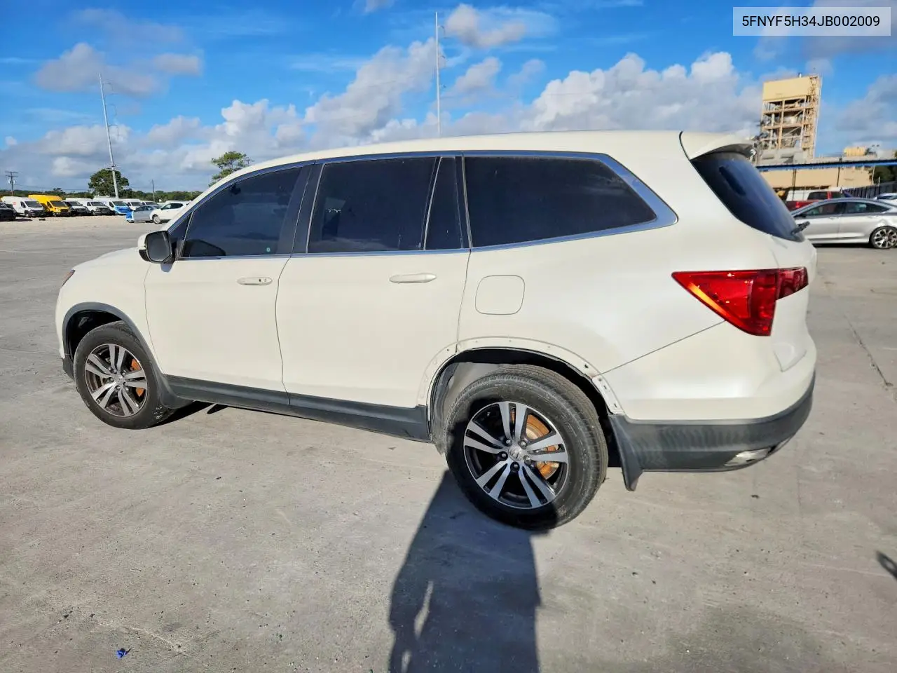 2018 HONDA PILOT VIN 5FNYF5H34JB002009 — фото 2