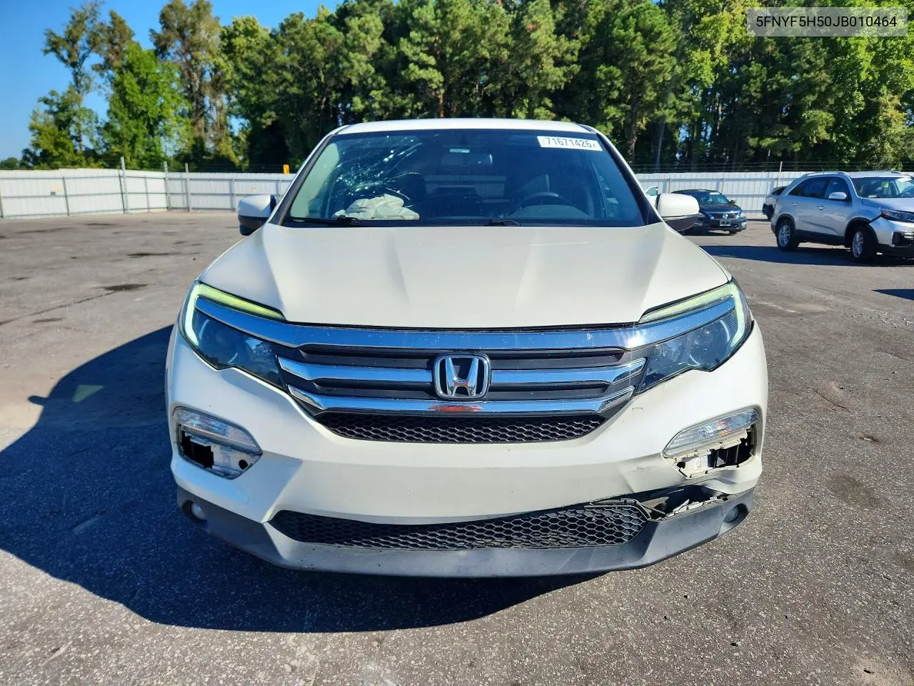 2018 HONDA PILOT VIN 5FNYF5H50JB010464 — фото 5
