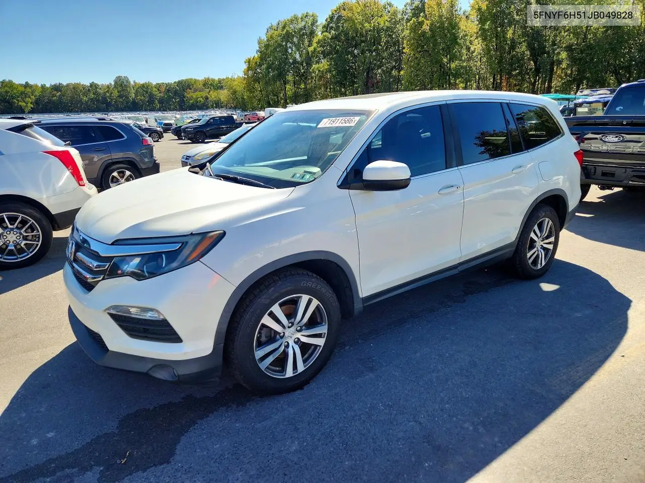 HONDA PILOT 2018, VIN 5FNYF6H51JB049828