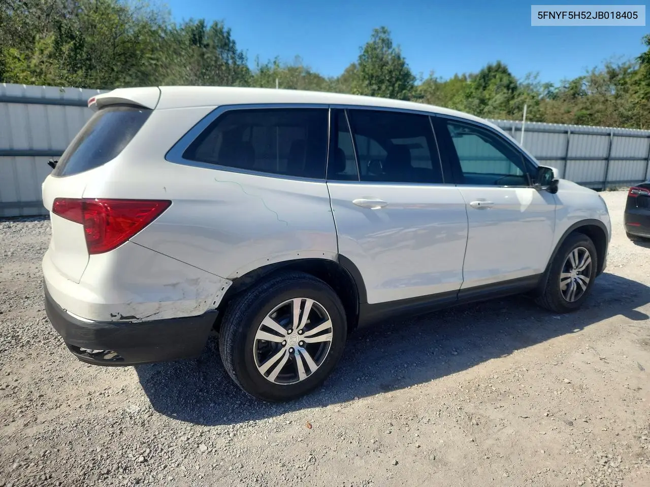 2018 HONDA PILOT VIN 5FNYF5H52JB018405 — фото 3