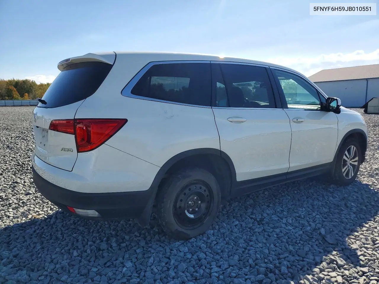2018 HONDA PILOT VIN 5FNYF6H59JB010551 — фото 3