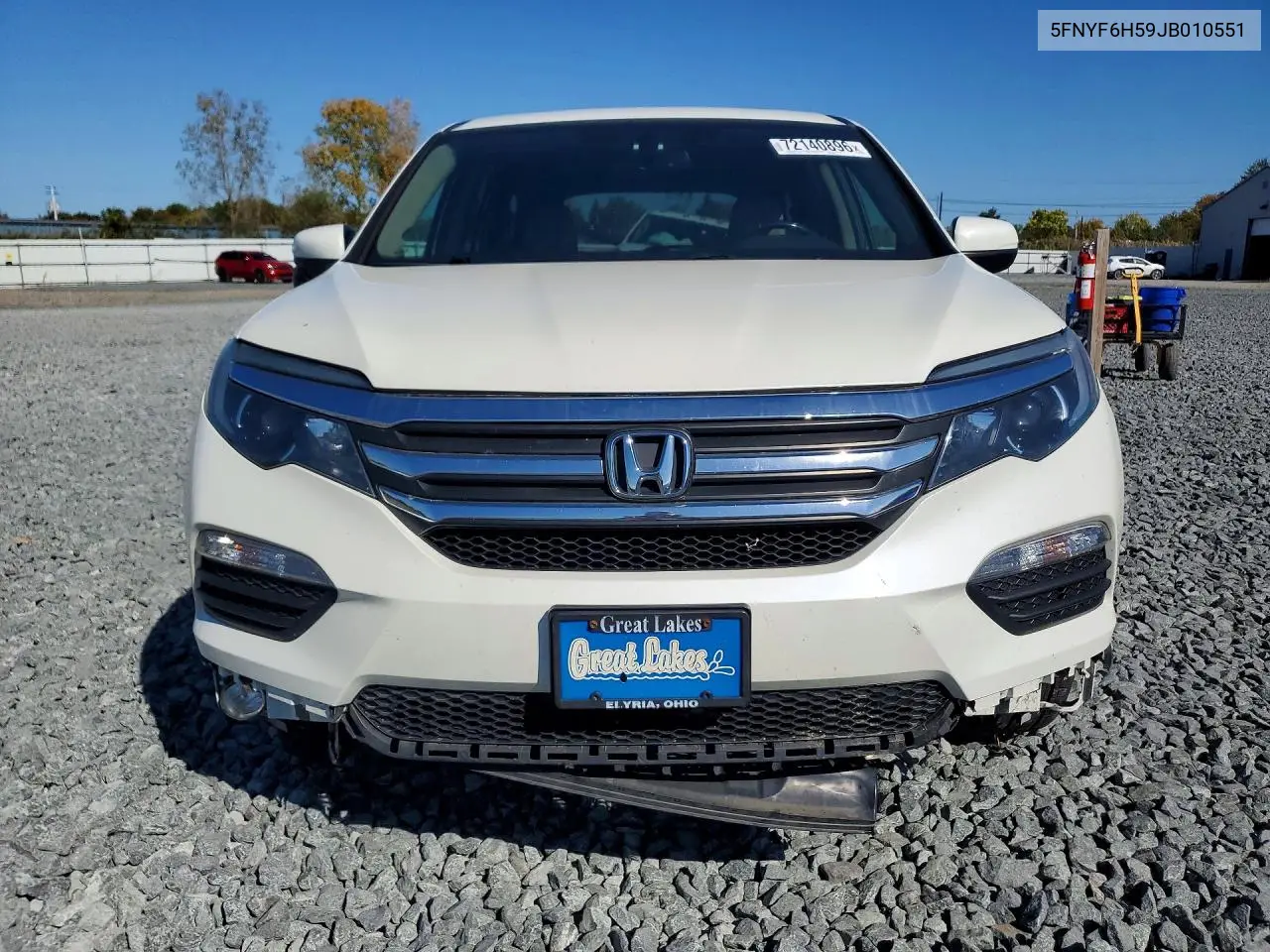 2018 HONDA PILOT VIN 5FNYF6H59JB010551 — фото 5