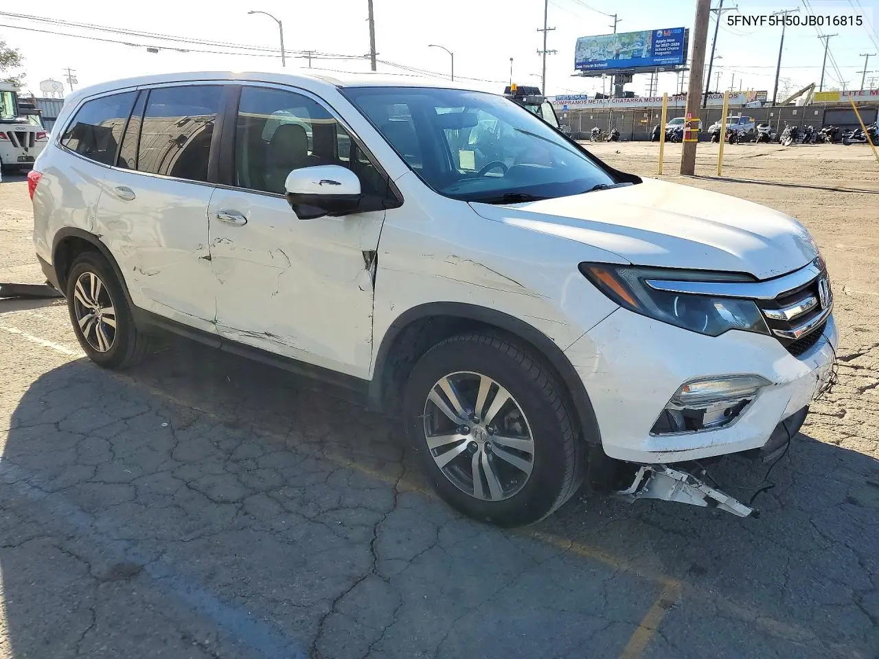 2018 HONDA PILOT VIN 5FNYF5H50JB016815 — фото 4
