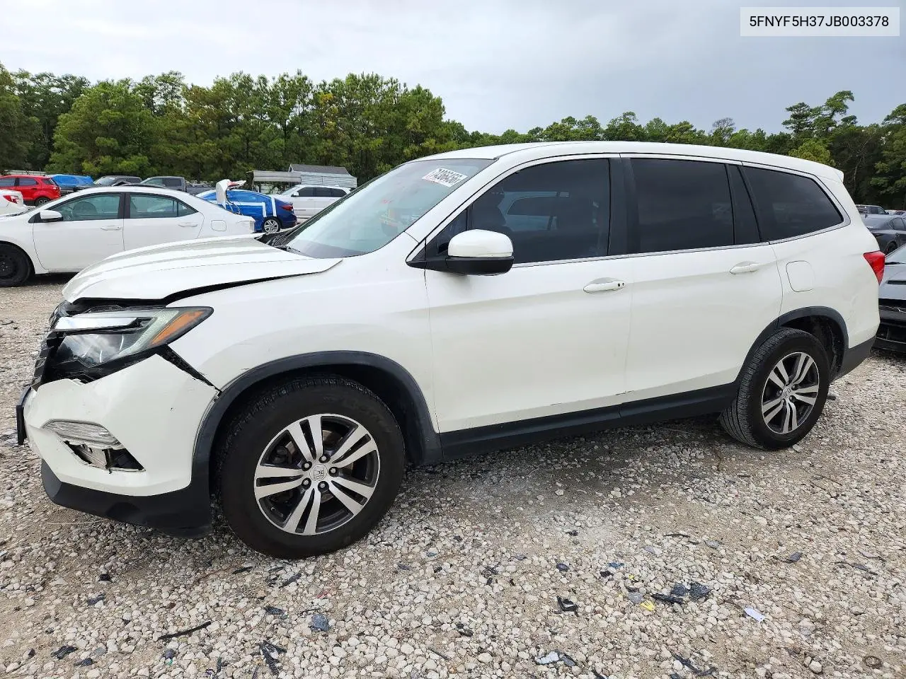 HONDA PILOT 2018, VIN 5FNYF5H37JB003378