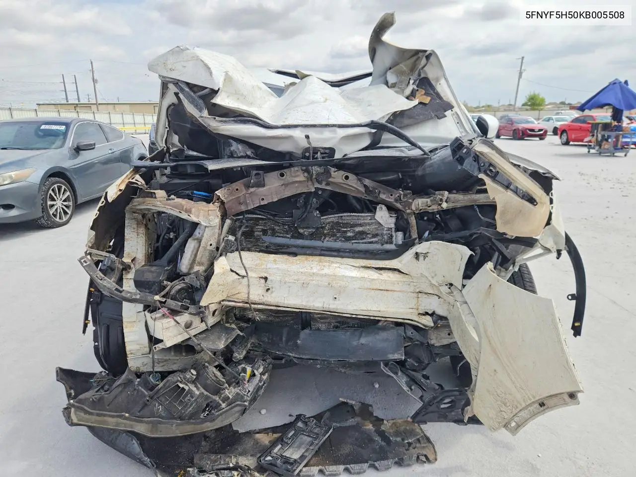 2019 HONDA PILOT VIN 5FNYF5H50KB005508 — фото 5